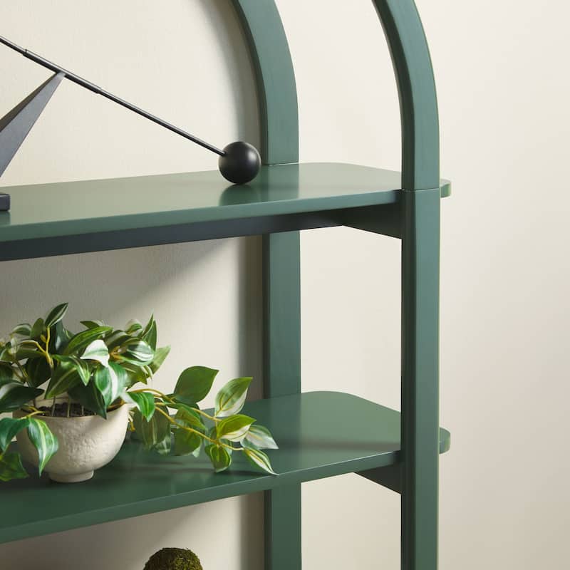 Walker Edison Modern Wood Arched Open Bookcase