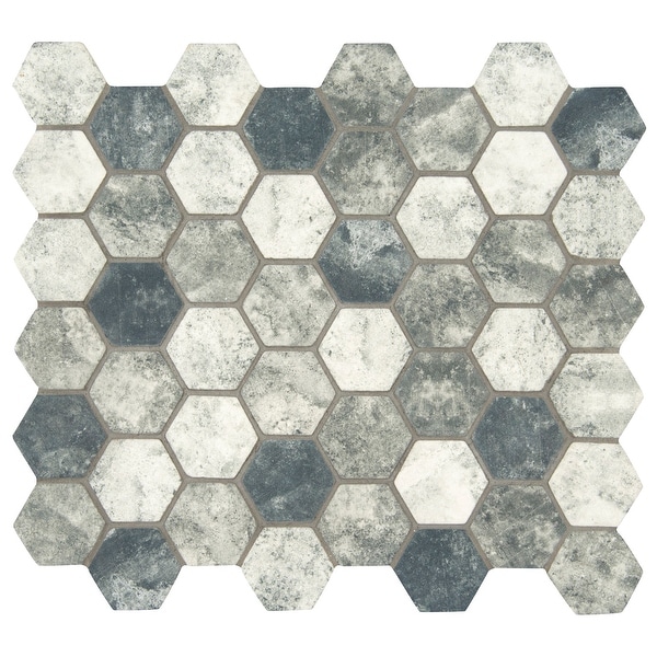 MSI SMOT-GLS-U6MM 2" x 2" Hexagon Mosaic Tile - Glossy Glass Visual - Sold by Carton (14.7 SF/Carton) - Tapestry