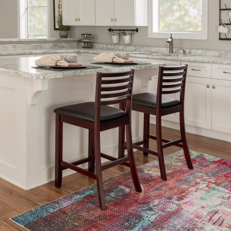 Linon allure tufted backless counter stool shop