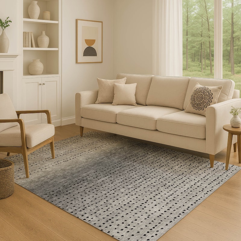 Premium Washable Super Soft Ombre Modern Mayfield Rug - Taupe - 2'6" x 3'10"