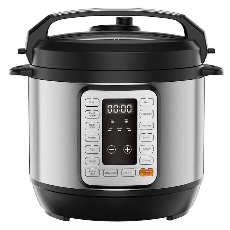 Electric Pressure Cooker, Upgraded 6 Quart/8 Quart 12-in-1 Multicooker, Stainless Steel Slow Cooker, Rice Cooker, Steamer, Sauté