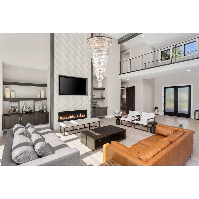 Indigo Home 48 inch spiral crystal chandelier