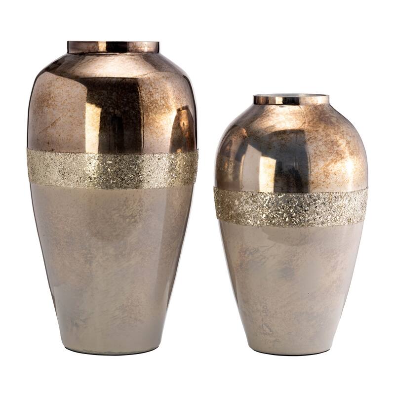 Sagebrook Home Modern Glam Glass Floor or Table Vase