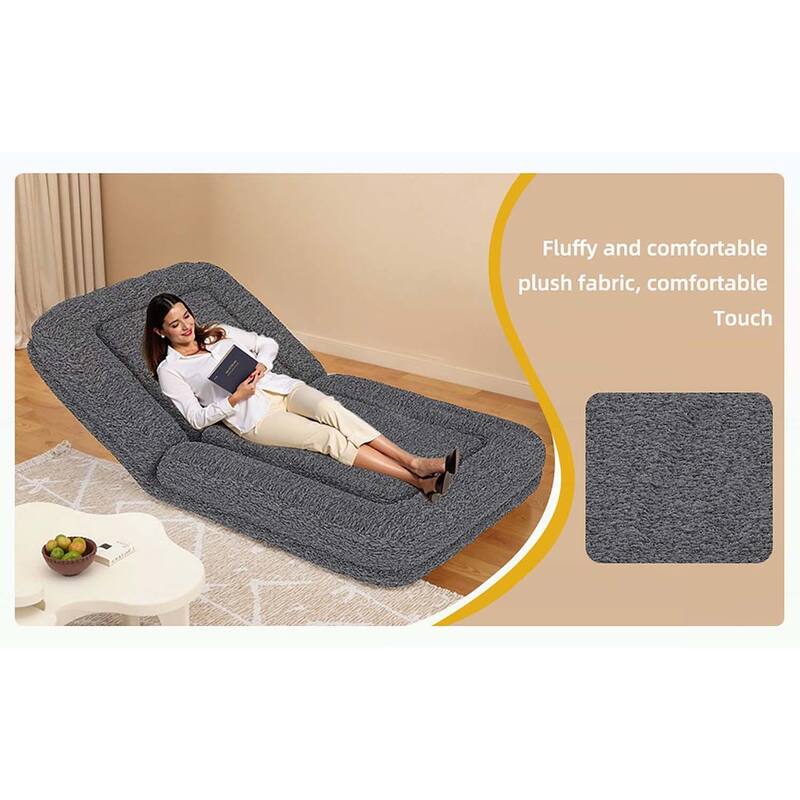 Sleek Modern Design Folding Sofa Chair with 5 Adjustable Positions for Gaming,Meditation,and Relaxation