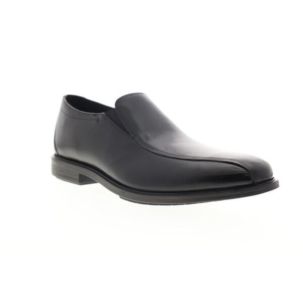 mens black leather slip ons