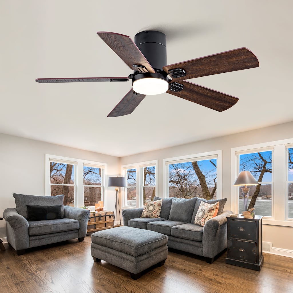 42-inch Ceiling Fans with Light and Remote, Dimmable LED, Quiet Reversible DC Motor,for Bedroom Indoor Outdoor Use