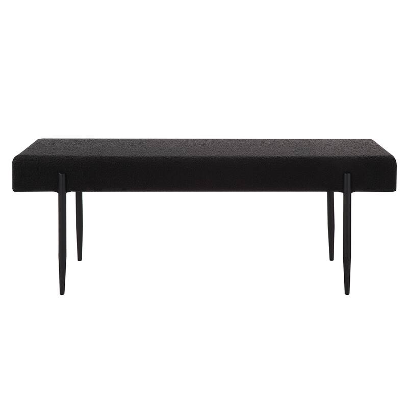 Renwil Lowe Indoor Boucle Bench, Black