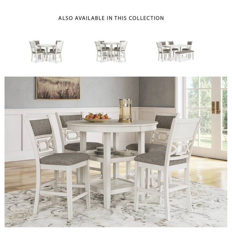 Signature Design by Ashley Erinberg White/Gray Dining Counter Table Set (Set of 5)