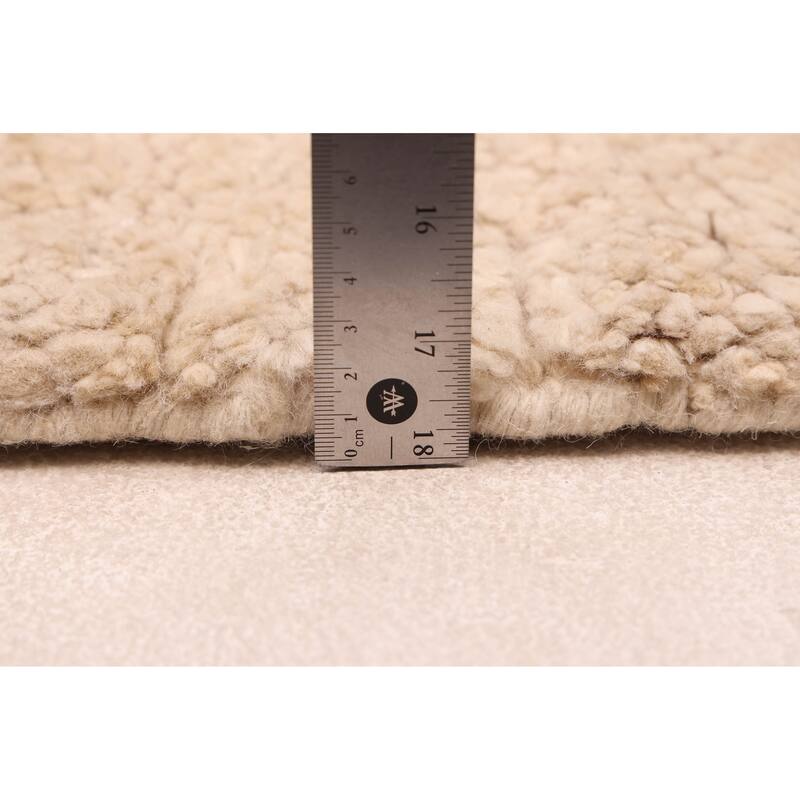 ECARPETGALLERY Hand-knotted Looma Ivory Wool Rug - 8'10 x 10'0