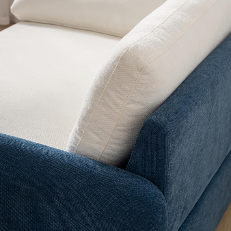 50" Oversized Chenille Accent Chair, Wide Deep Seat Upholstered Armchair with Pillows