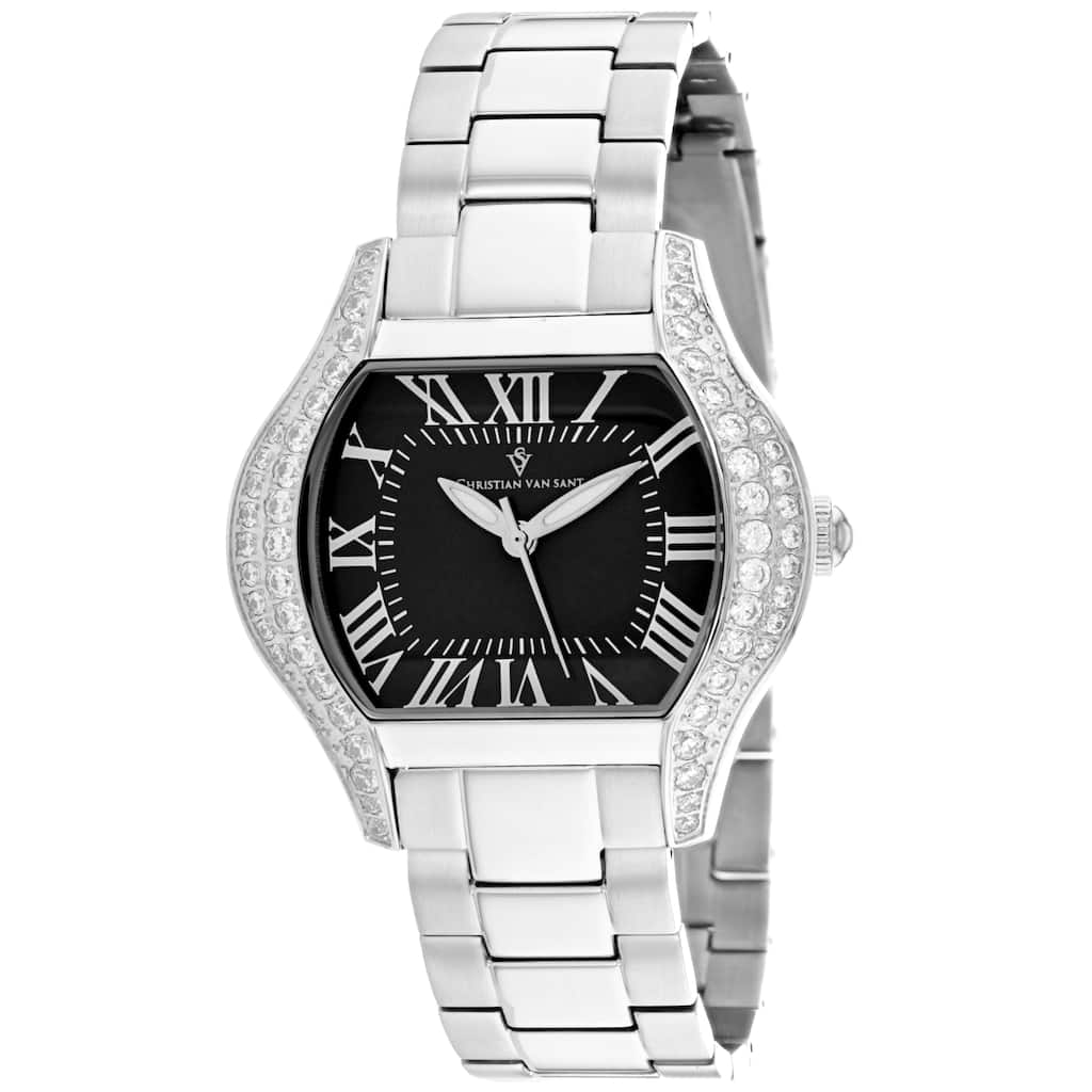 Christian Van Sant Women's Bianca Black Dial Watch - CV1831 - One Size
