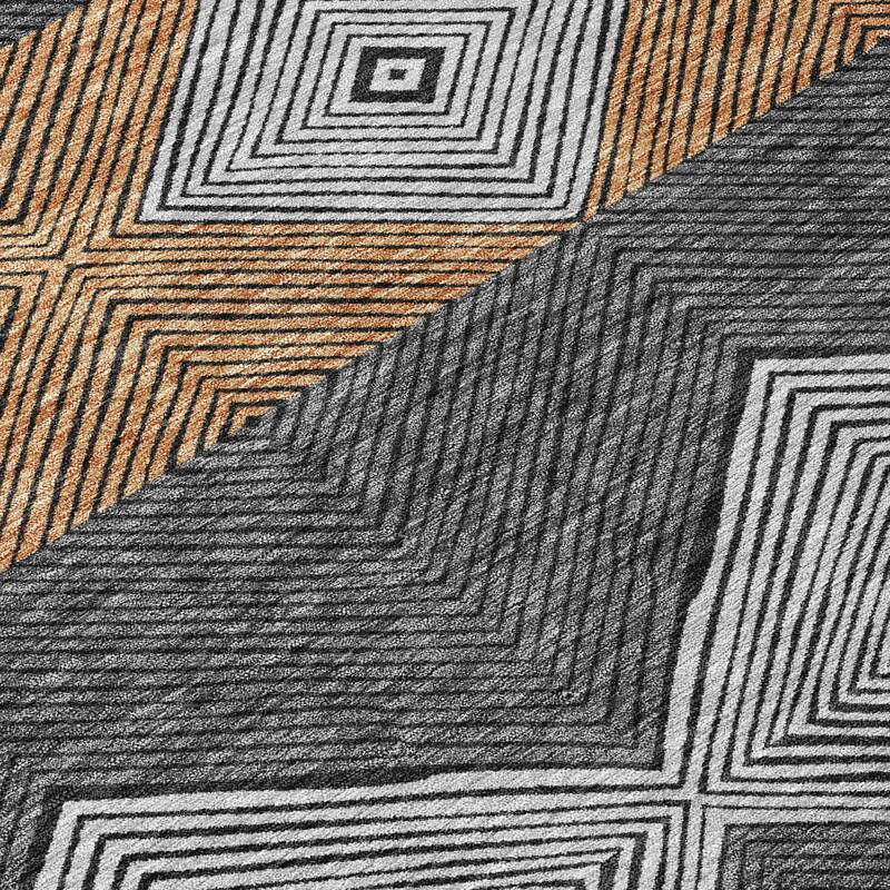 Machine Washable Indoor/ Outdoor Modern Mission Chantille Rug