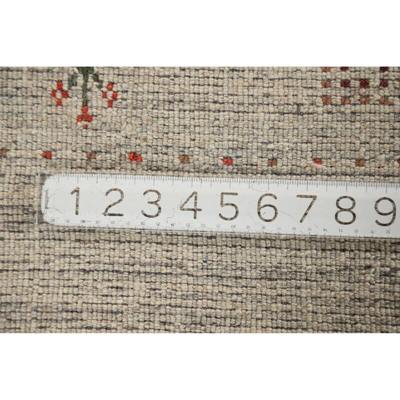 Hand Knotted Oriental 100% Wool Carpet Tribal Tribal Beige & Ivories Gabbeh Area Rug - 7' 10'' X 5' 1''