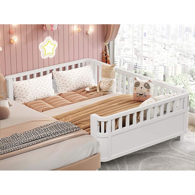 Full Size Wood Platform Bed for Kids