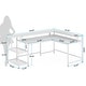 preview thumbnail 15 of 32, L Shaped Desk with Monitor Shelf, Reversible Corner Computer Desk for Office Home 69"