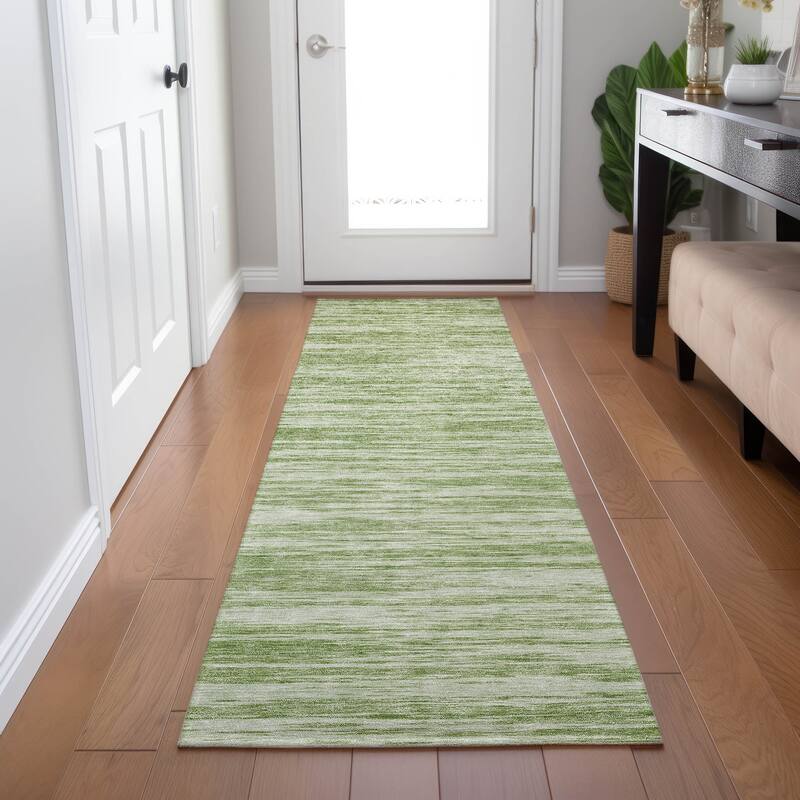 Machine Washable Indoor/ Outdoor Casual Ombre Chantille Rug