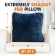 preview thumbnail 81 of 136, Cheer Collection Super Soft Shaggy Long Hair Throw Pillows Set of 2 Plush Accent Cushions