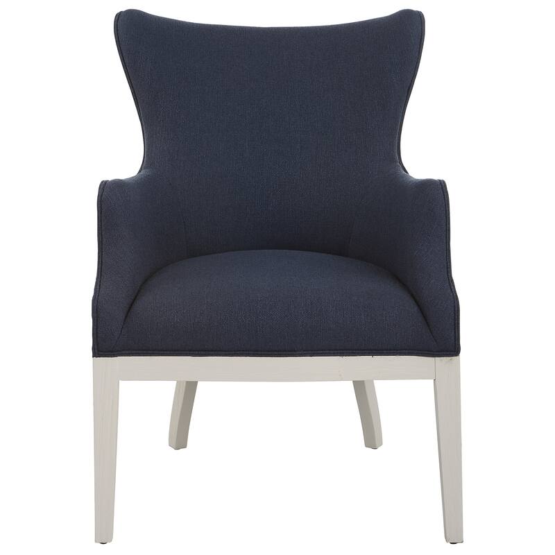 Uttermost 23753 26" Wide Plywood Framed Polyester Accent Chair - Blue / White - Blue / White