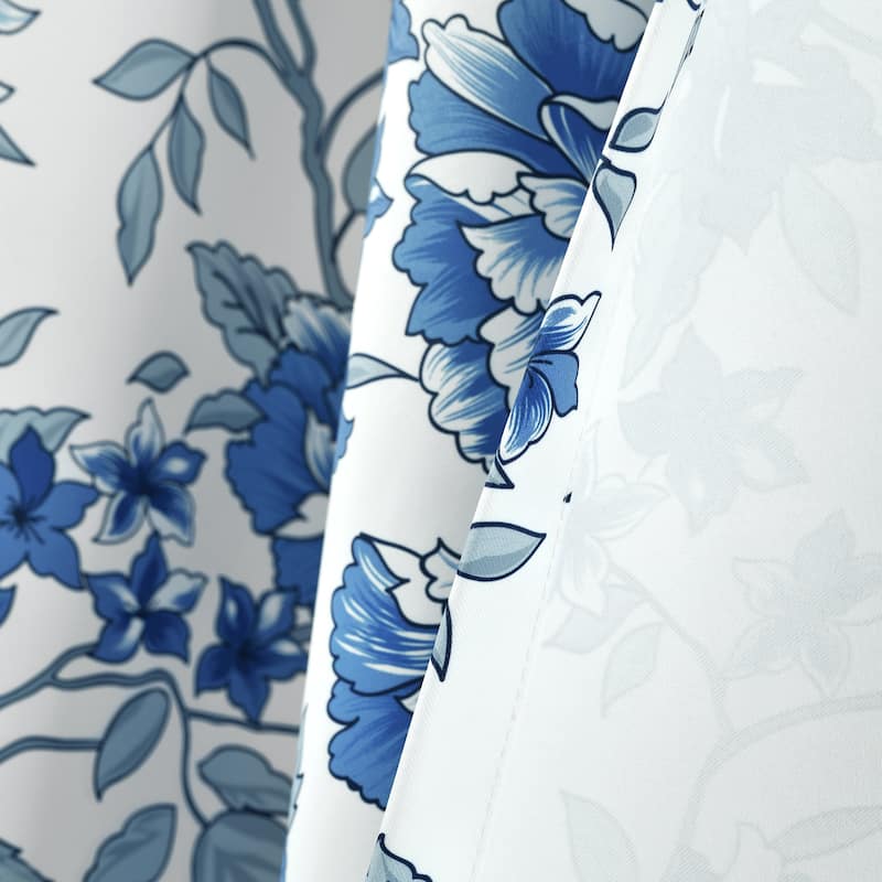 Lush Decor Ivana Floral Room Darkening Window Curtain Panel Pair - 84" x 52"