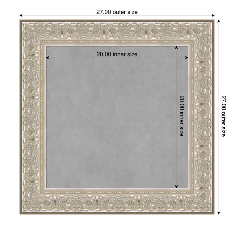 Amanti Art Luxe Black Framed - 27 x 27 in - Luxe Silver Cream