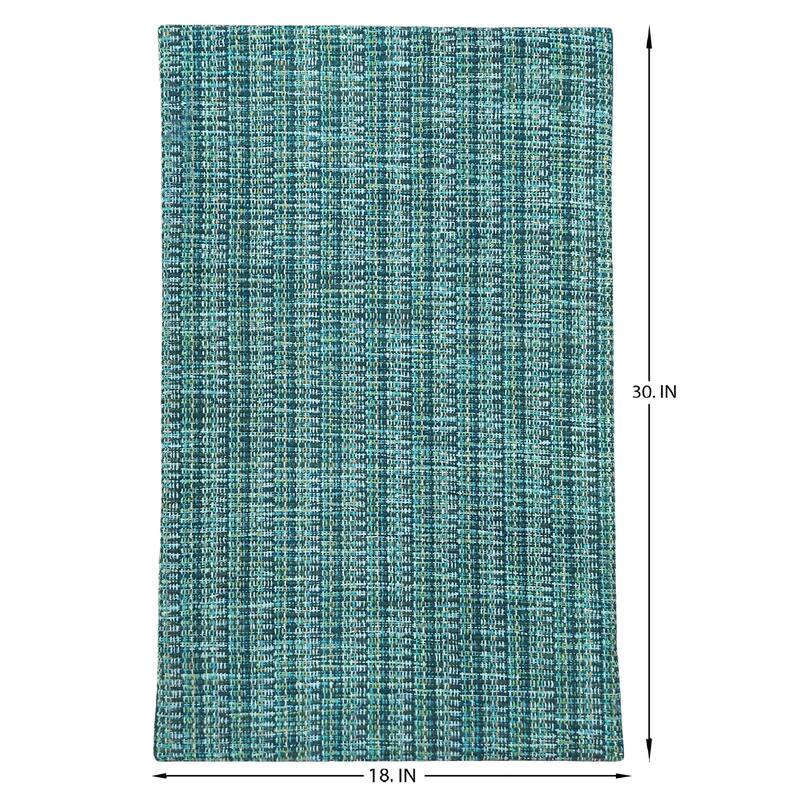 Woven Cotton Anti Fatigue Cushioned Kitchen | Doormat | Bathroom 18" x 30" Mats With Foam Backing Anti Slip - 18''x30''