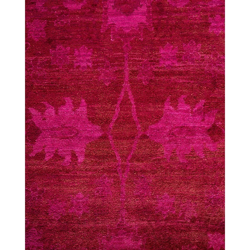 Vibrance, One-of-a-Kind Hand-Knotted Area Rug - Pink, 8' 3" x 10' 1" - 8' 3" x 10' 1"