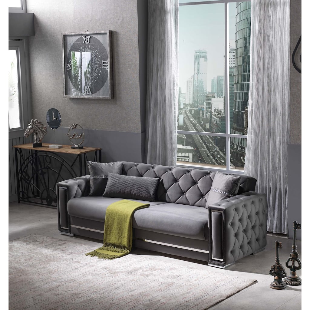 Forizko Square Arms 88" Wide Sofa