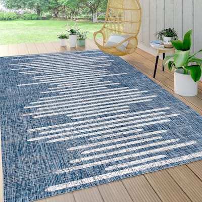 JONATHAN Y Colonia Berber Stripe Geometric Indoor/Outdoor Area Rug