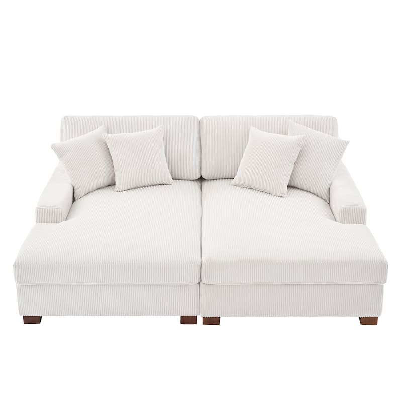 Oversized Modular Sectional Sofa Set with Pillows for Living Room