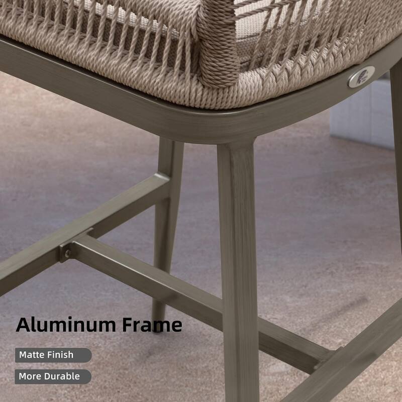 PURPLE LEAF 2 Set of Modern Bar Stool with Backrest and Arm,Upholstered Chair and Aluminum Legs