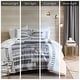 preview thumbnail 2 of 9, INK+IVY Serena 3 Piece Cotton Printed Duvet Cover Set w/trims Navy