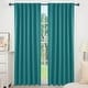 preview thumbnail 5 of 109, Deconovo Back Tab Blackout Curtains (2 Panel) 38W x 45L - Turquoise
