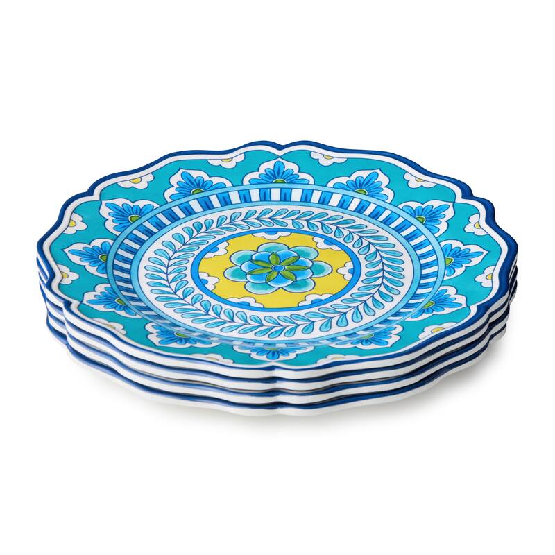 Certified International Porto Melamine 11" Dinner Plates, Set of 4 - 11.00"L x 11.00"W x 0.50"H