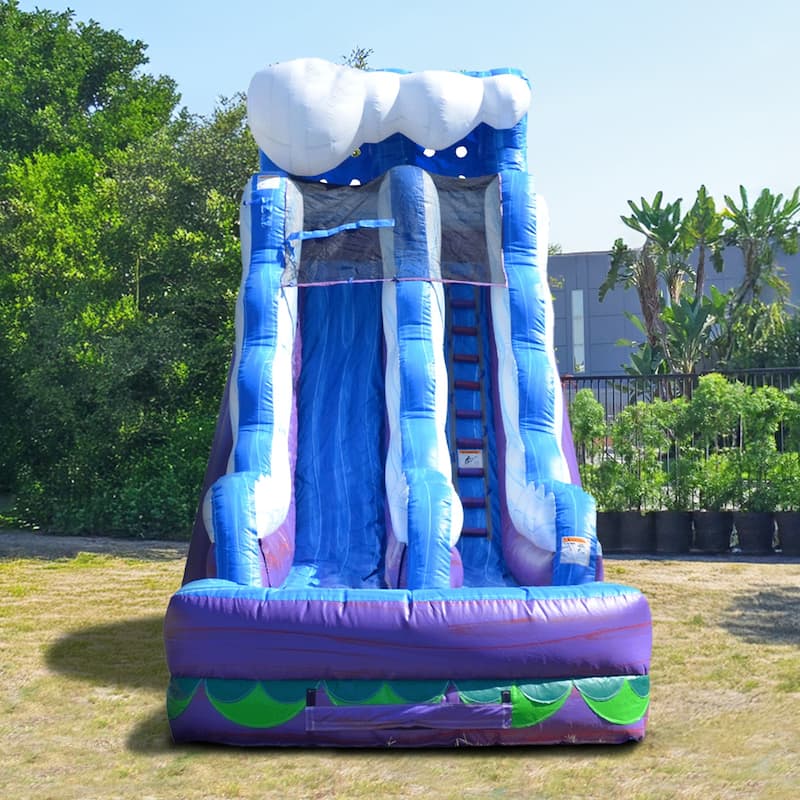 JumpOrange Mermaid 19 ft Inflatable Water Slide with Splash Pool (with Blower)