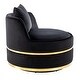 preview thumbnail 10 of 62, 360 Degree Swivel Accent Chair Velvet Modern Upholstered Barrel Chair Over-Sized Soft Chair with Seat Cushion
