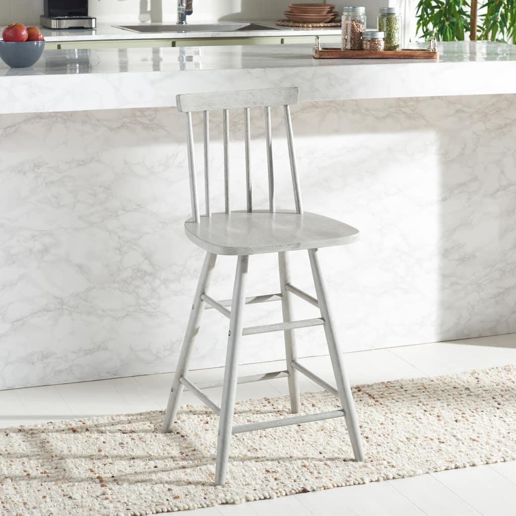 SAFAVIEH May Wood 25-inch Counter Stool - 17"W x 17"D x 38"H