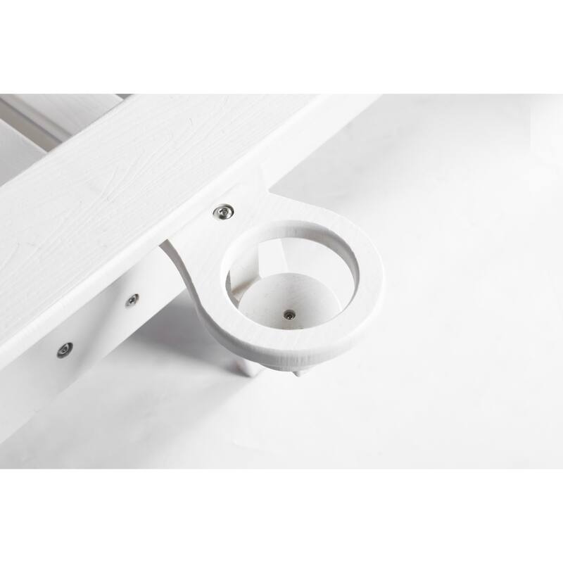 Lounge Chair with Side Table, 3-Piece Oversized Chaise Lounge Chair Setwith Wood Texture,All Weather Patio Lounge Chair