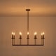 preview thumbnail 28 of 26, Farmhouse 10-Light Candle Iron Kitchen Island Linear Chandelier