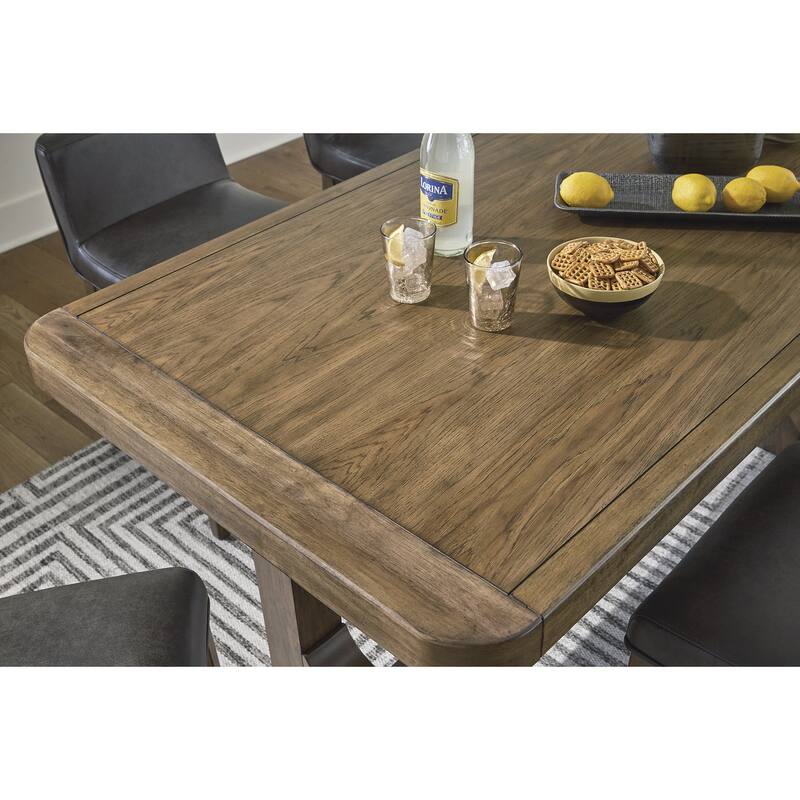 Signature Design by Ashley Cabalynn Light Brown Rectangular Dining Counter Table - 76"W x 34"D x 36"H