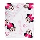 preview thumbnail 3 of 3, Lambs & Ivy Disney Baby Minnie Mouse Love White/Pink Heart Fitted Crib Sheet