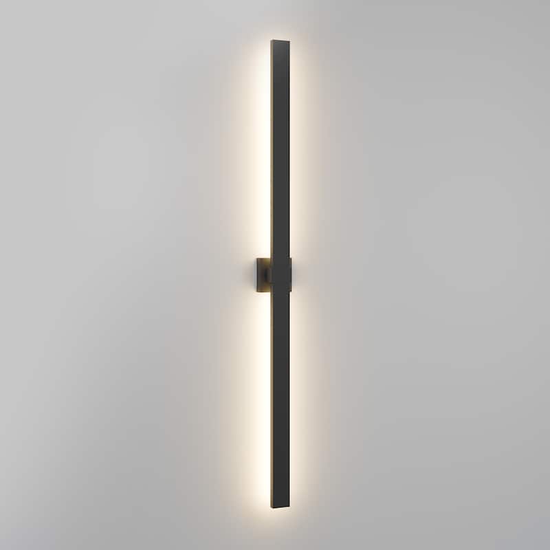 1-Light Black/White Aluminum LED Outdoor Wall Sconce