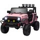 preview thumbnail 9 of 7, 12V Kids Electric SUV Ride-On Car with Remote, Bluetooth, Shock Absorption & Adjustable Speeds - Pink