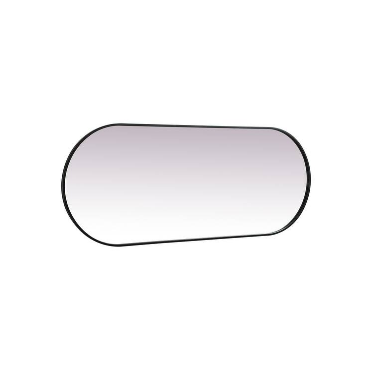 Indigo Home Metal Frame Oval Mirror 24x60 Inch