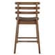 preview thumbnail 9 of 17, Set of 2 Counter Stools Open Back Medium Dark Wood Cushion Tall Chairs For Restaurant Bar Home
