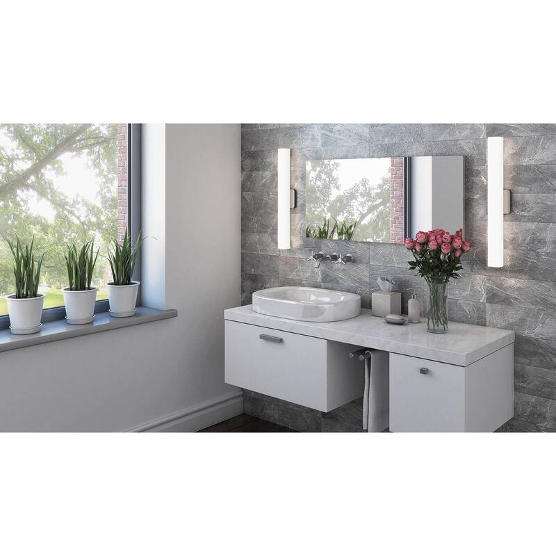 DALS Lighting LED Vanity Light, Square Glass, 5 CCT