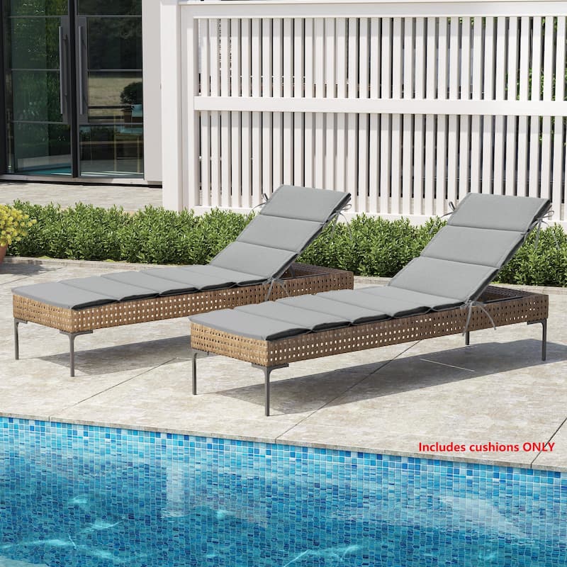 Outdoor Chaise Lounge Chair Cushion Patio Sun Lounger Cushion Sunbed Seating Pad