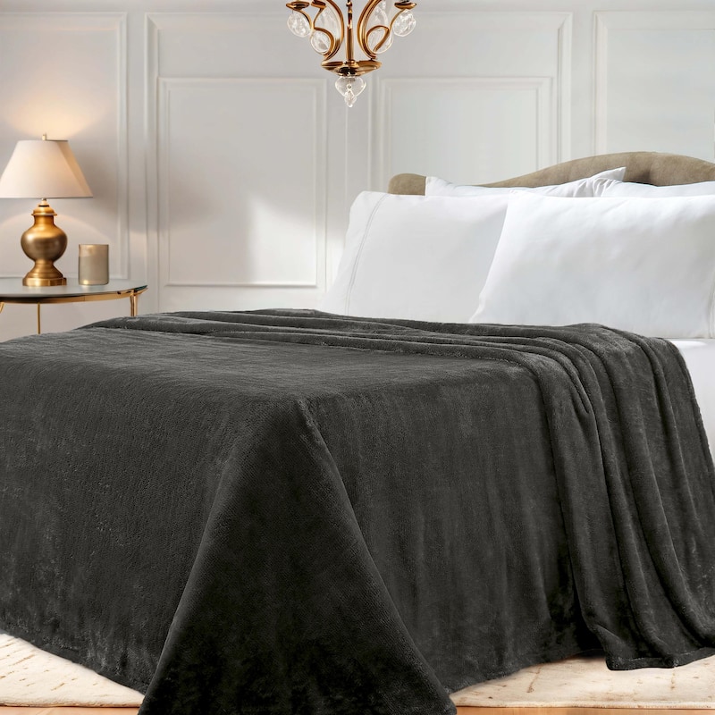 Superior Solid Fluffy Fleece Blanket, Plush and All Season