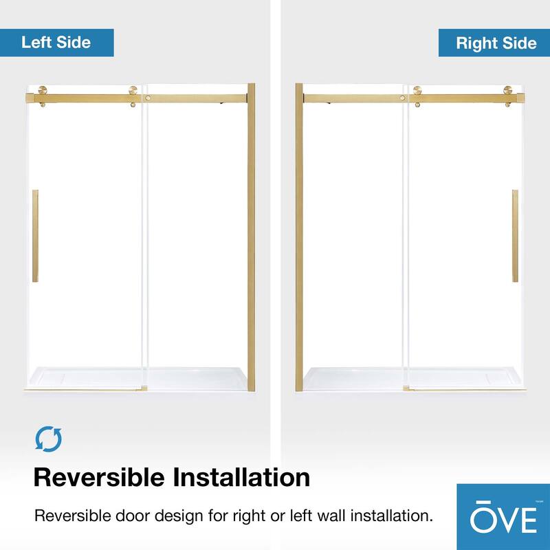 OVE Decors Bel Soft-Close Frameless Sliding Soft Close Shower Door