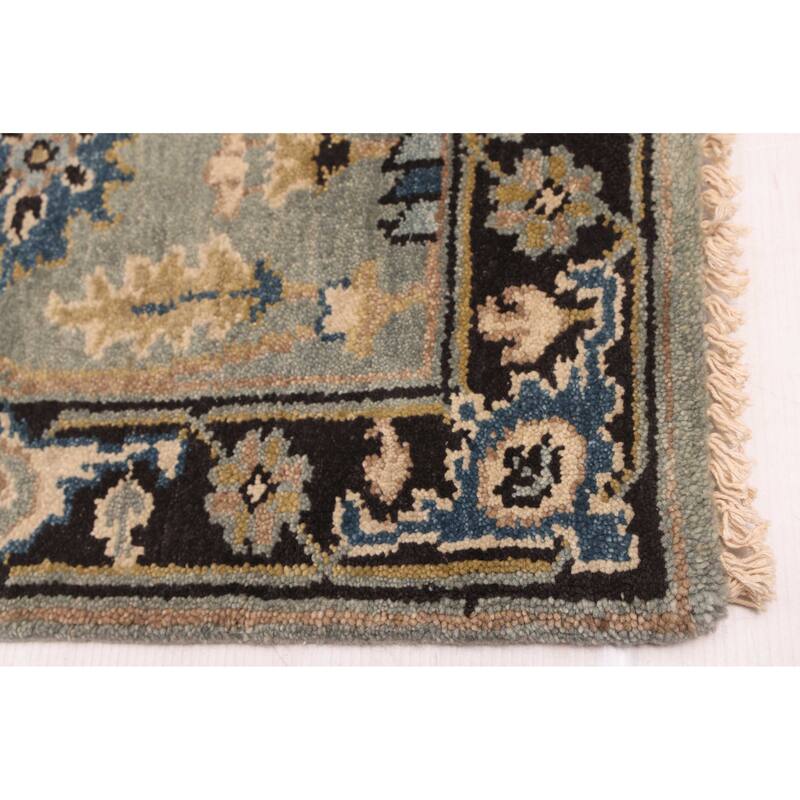 ECARPETGALLERY Hand-knotted Finest Agra Jaipur Teal Wool Rug - 2'5 x 7'11