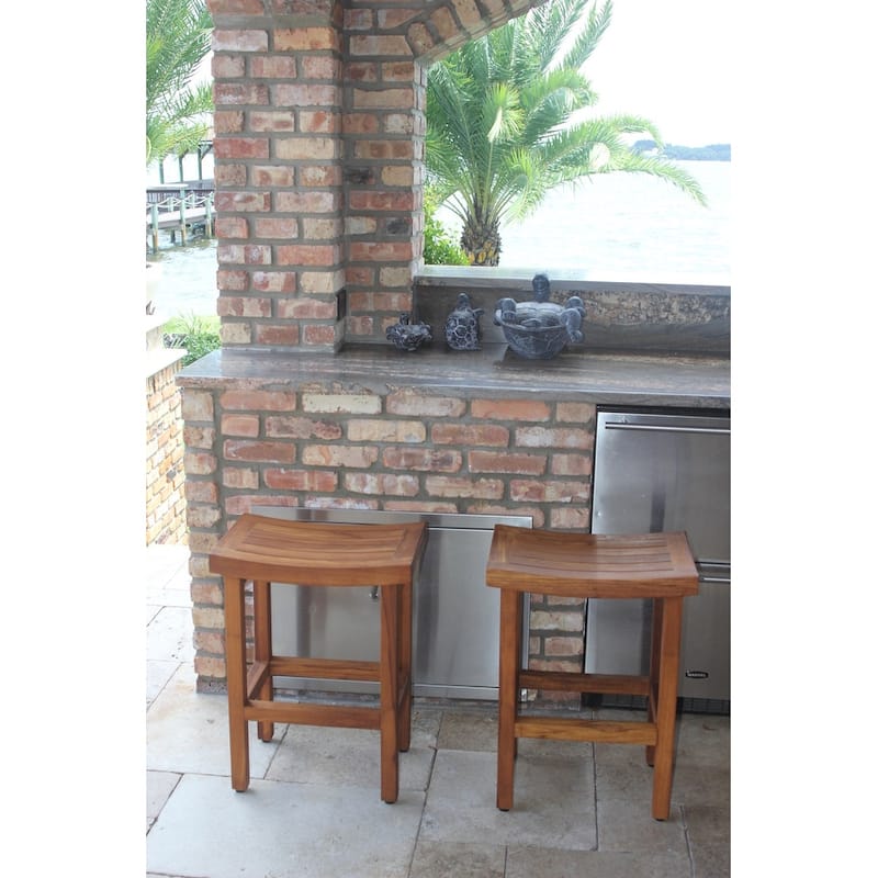 Patented 24" Tall Sumba Teak Counter Stool - 24" Tall